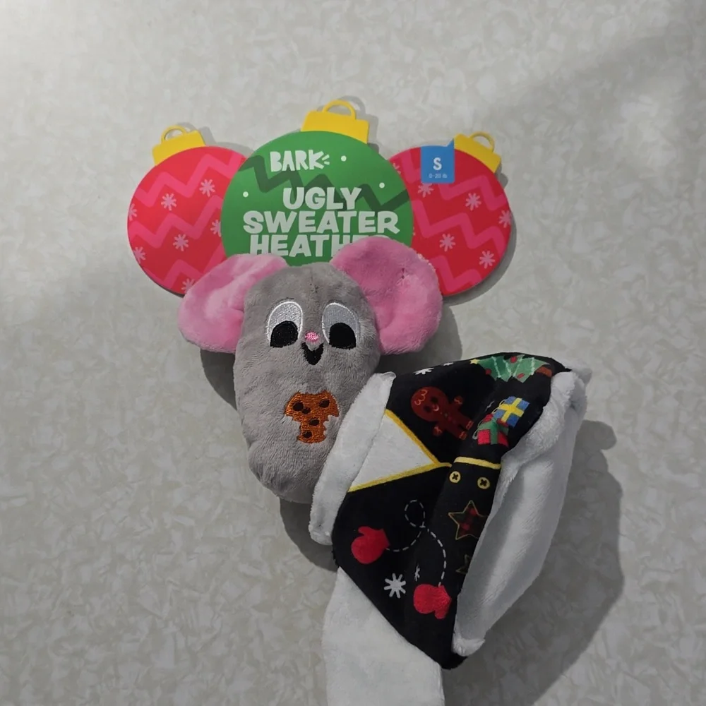 Bark Dog Toy NWT Ugly Sweater Heather Size Small 0-20 pounds